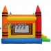 Cloud 9 The Crayon Bounce House - Large Inflatable Bouncing Jumper with Slide, without Blower   